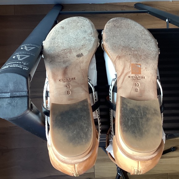 Coach Leather Ankle Multi- Style Sandals 10 - Picture 3 of 3